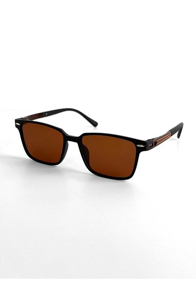 ablukaonline Men's Retro Square Frame Glasses Brown