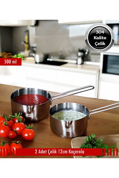 Stell&More Steel 2-Piece Saucepan Saucepan Milk Pot 12cm