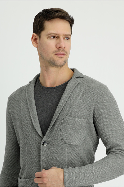 Kiğılı Comfortable Cut Cotton Knitwear Cardigan