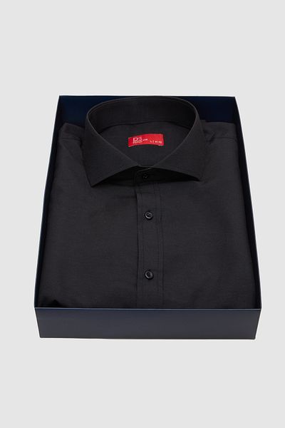 D'S Damat Μπλουζάκι Slim Fit Black Boxed Shirt