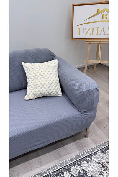 uzhanem Medium Size 2-Seater Seat Cover (150–190 cm) Lycra Flexible Elastic Non-Slip