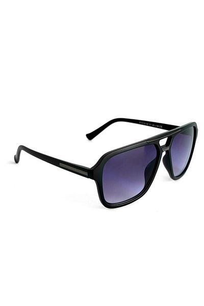 ablukaonline Men's Modern Hock Design Matte Glasses Black
