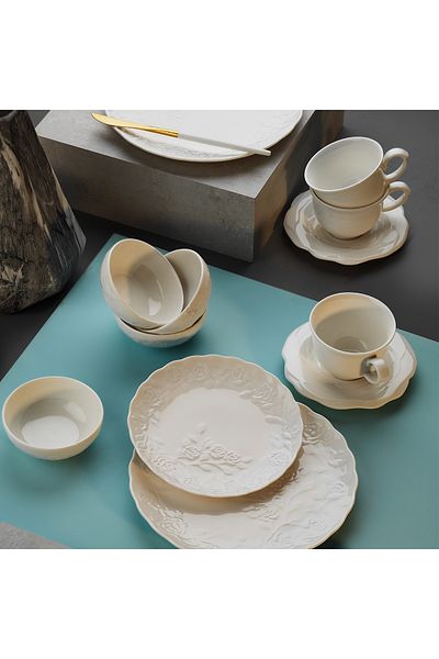 Aryıldız Bella White - 32 Piece Breakfast Set for 6 People