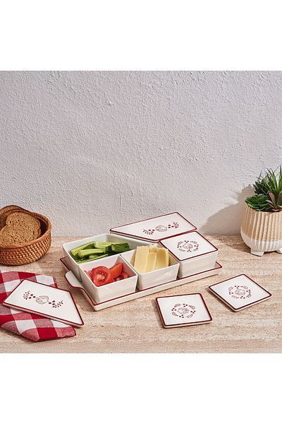 Aryıldız Bird Red 11 Piece Tray Breakfast