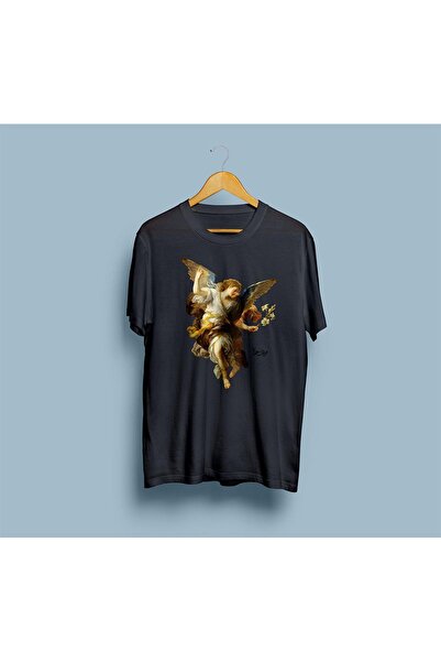 Generic Brand Unisex T-shirt με αισθητικό σχέδιο αγγέλου και Oversized