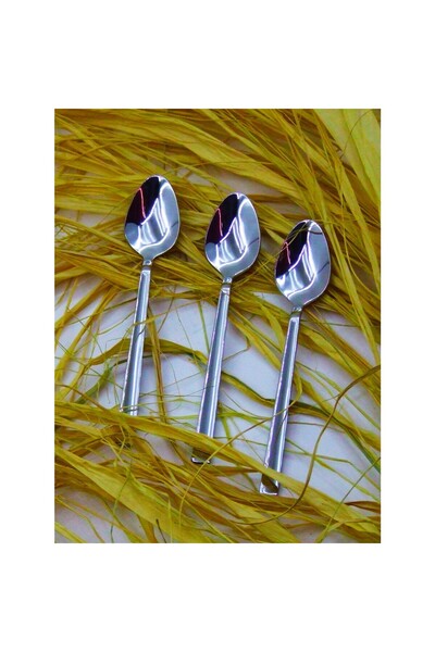 Doğuş Pazar 24 Pieces Stainless Luxury Teaspoon Stick Teaspoons