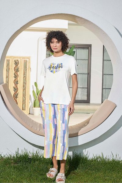 Aydoğan Women's Capri Pajamas Suit 250294