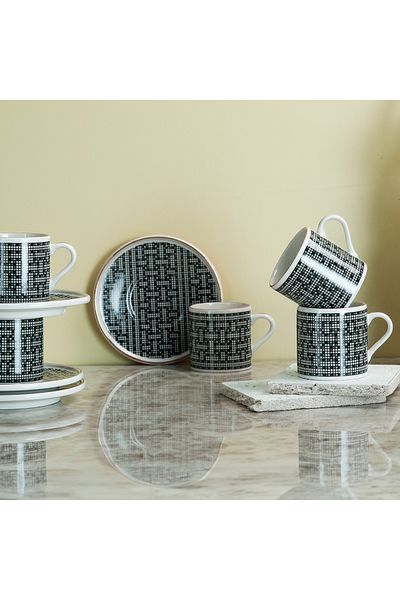 Aryıldız Tarjan 12 Piece Coffee Cup Set for 6 People 90 ml