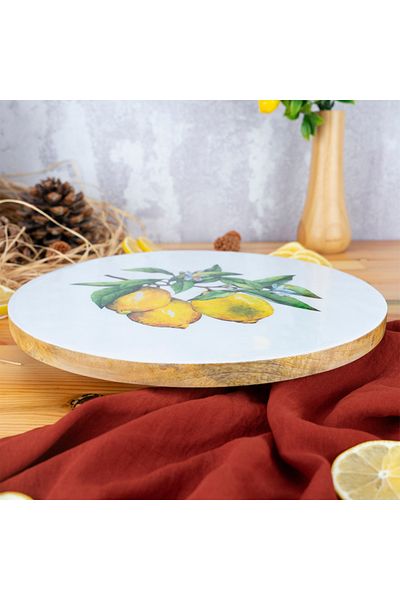 Bambum Kangura Lemon Rotating Presentation Plate