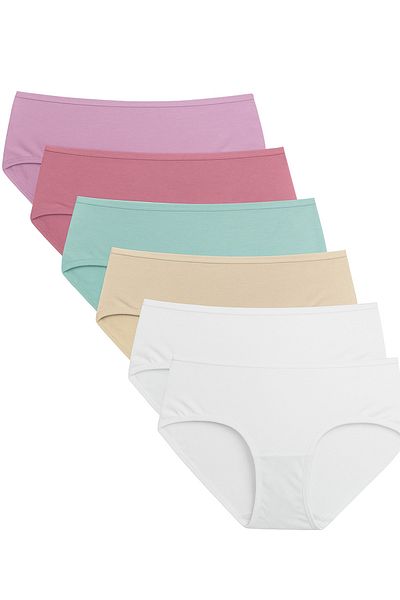 BEGATEKS High Waist Hipster Panties 6 Pack