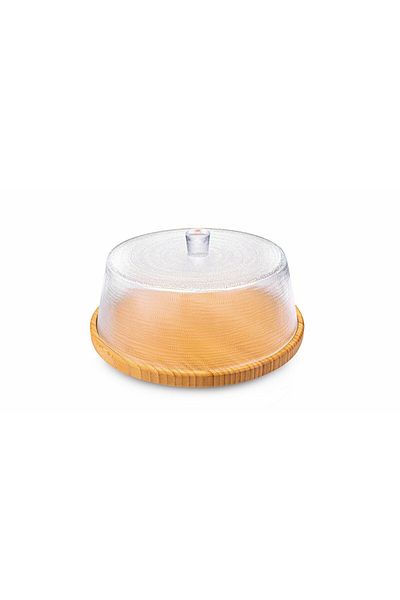 Bambum Hira Glass Covered Bamboo Cake Pan 30 cm