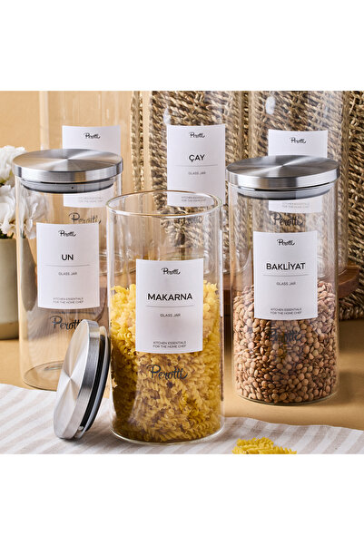 Perotti Layton 6 Piece Glass Jar Set 1300 ml