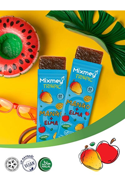 mixmey Mango Meyve Barı 288 Adet | Sağlıklı Atıştırmalıklar – Vegan, Glutensiz (20GR X 288ADET)