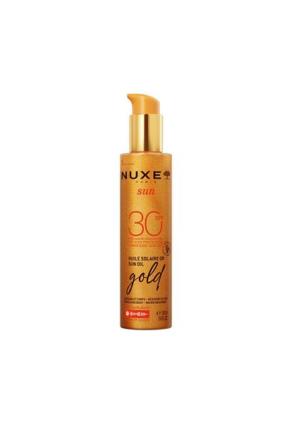 Nuxe Nuxe Sun Gold Bronzing Oil – SPF 30 sun protection with golden sparkles for face and body, 150 ml