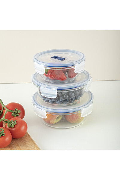Luminarc Pure Active Round Glass Storage Container Set 6 Pieces