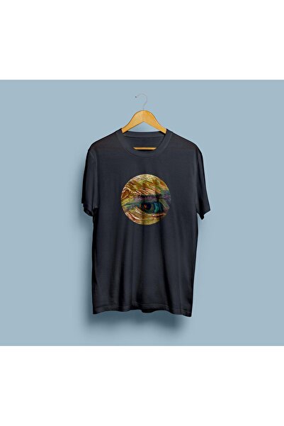 Generic Brand Unisex T-shirt με Oversized σχέδιο με τα μάτια του Βαν Γκογκ