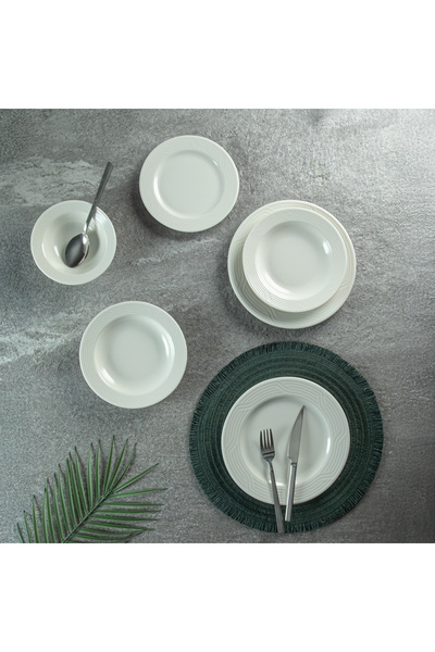 Tulü Porselen Tulu Porselen Esma 24 Parça 6 Kişilik Yemek Takımı