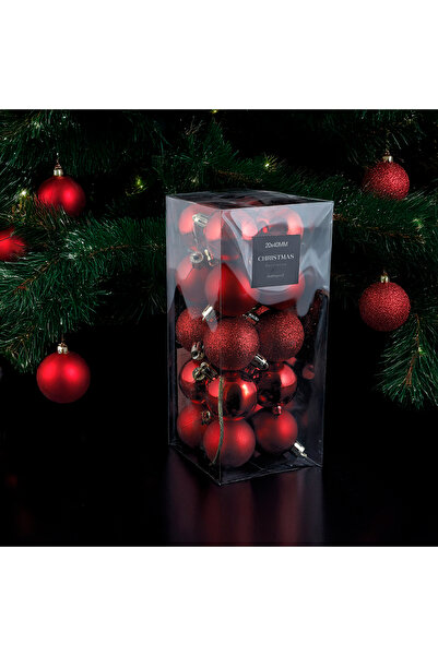 Koopman Anul Nou 20 piese Minge de Crăciun roșie 40 mm
