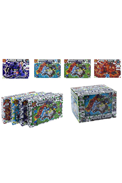 rexa مجموعة مكعبات بناء مستوحاة من ماين كرافت - 80 قطعة