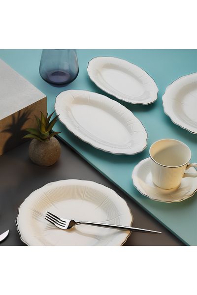 Aryıldız Kate Platinum 32 Piece Breakfast Set for 6