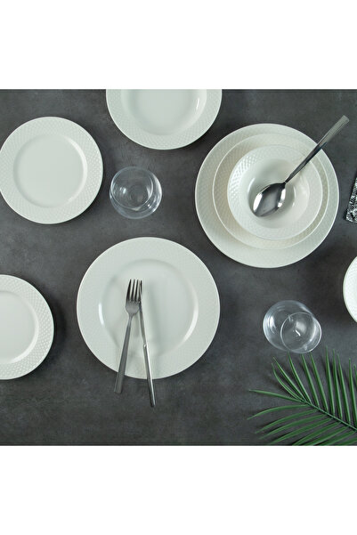 Tulü Porselen Tulu Porselen Sheyda 24 Parça 6 Kişilik Yemek Takımı