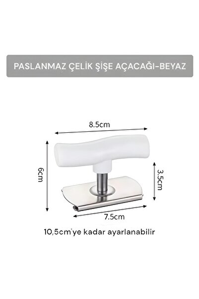 Nazarone KAVANOZ KAPAĞI AÇMA APARATI PASLANMAZ ÇELİK BEYAZ
