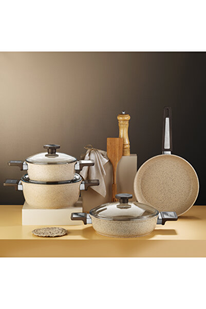 Aryıldız طقم أواني طهي فورتكس كابتشينو 7 قطع