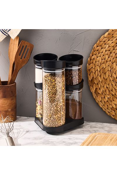 Aryıldız 6 Piece Storage Set with Fine Stand