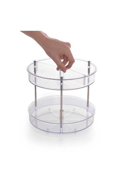 Prima Nova Primanova Elpida Transparent Two-Tier Rotating Shelf
