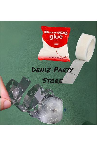 Deniz Party Store 1 Piece of 5 Meter Balloon Chain Apart 1 Piece of 100 Balloon Adhesive Tape Set of 2