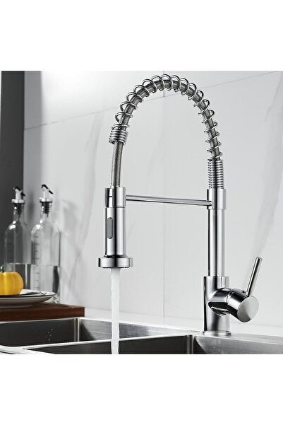 shop خلاط مطبخ كروم اللون قابل للإزالة 2 وظيفة ورأس حلزوني مع فلتر للرواسب الكلسية