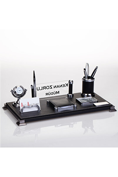 isimliksepeti Heybeli Masa Isimlik Seti Hediye Deri Ofis Yönetici Masa Isimliği