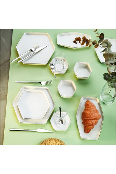 Aryıldız Cara Platinum 32 Pieces Breakfast Set for 6 People