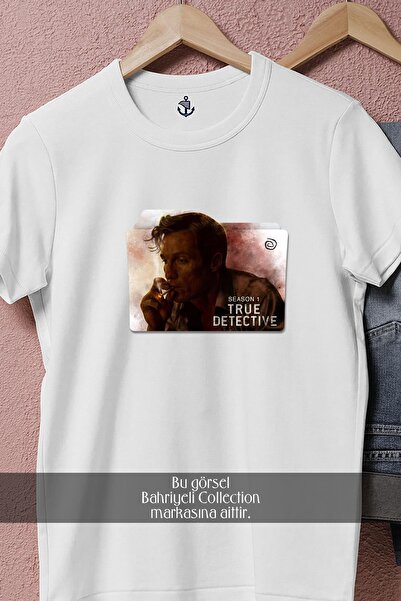 Bahriyeli Collection tricou unisex supradimensionat cu design True Detective Matthew