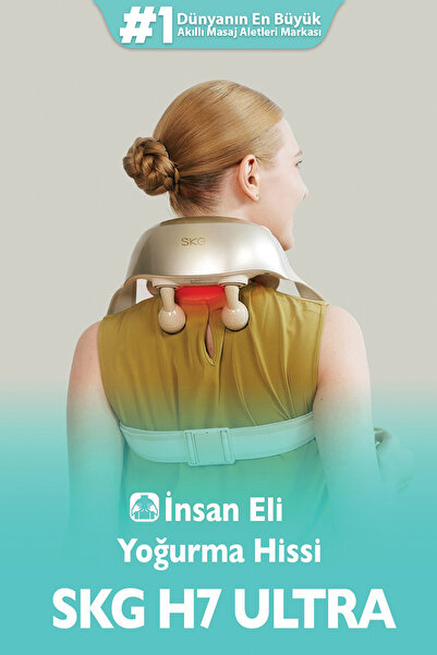 SKG H7 Ultra Boyun ve Omuz Masaj Aleti, Yoğurmalı, Shiatsu Masaj Terapisi, Fototerapi, Termoterapi