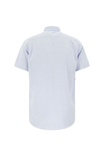 Abdullah Kiğılı Patterned Cotton Shirt - Short Sleeve, Regular Fit