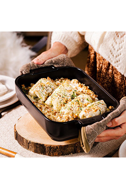 Peugeot Appolia Dikdörtgen Fırın Kabı Satin Siyah 36 Cm