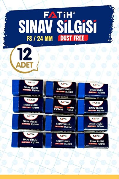 t tuğset etiket Mavi Sınav Silgisi İz Bırakmayan Orta Boy 12 Adet Dust-Free