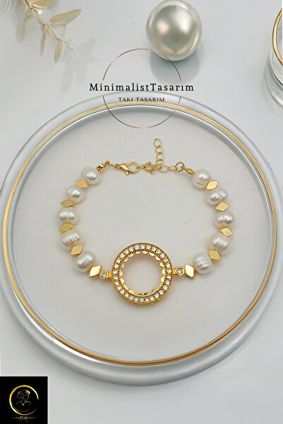 xtaki Çeyrekli inci bileklik , Çeyrek altın gerçek incili bileklik, inci altın bileklik, istiridye incisi