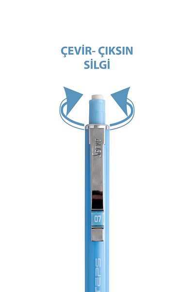 Serve Sky Blue 0.7 Mm Versatil Kursun Pen - Steps
