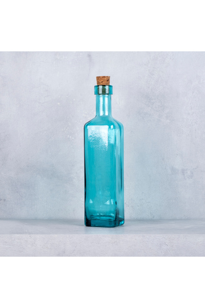 san miguel زجاجة زيت مربعة 400 مل لون أزرق