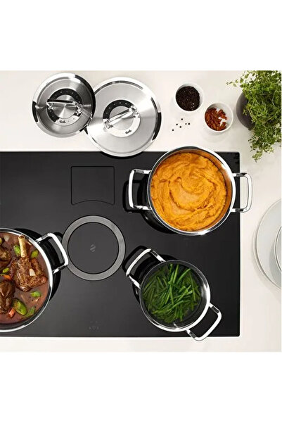 Fissler ProfiCollection- 9 Piece Pot Set with Metal Lid