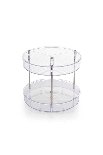 Prima Nova Primanova Elpida Transparent Two-Tier Rotating Shelf