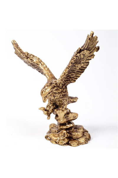 Genel Markalar 16cm Kartal Heykeli Altın Renk Dekoratif Ofis Hediyesi