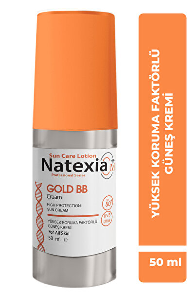 NatexiA Tüm Cilt Tipleri için Yüksek Koruma Faktörlü Gold Bb Renkli Güneş Kre...