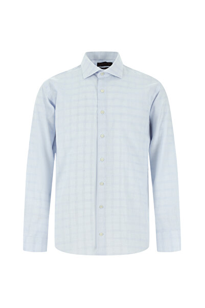 Abdullah Kiğılı Смугаста сорочка Slim Fit з бавовни - довгий рукав