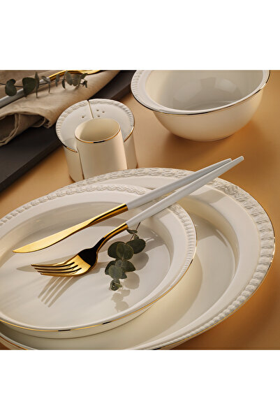 Aryıldız Valeria Gold 55 Parça 12 Kişilik Yemek Takımı