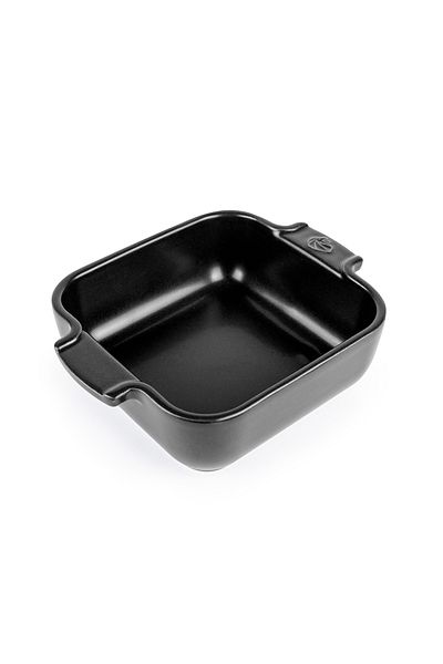 Peugeot Appolia Square Oven Dish Satin Black 18 cm