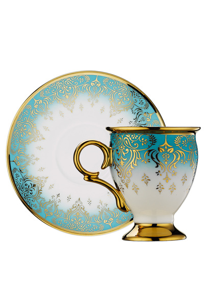 Aryıldız Gonca 12 Piece Turkish Coffee Cup Set for 6 People