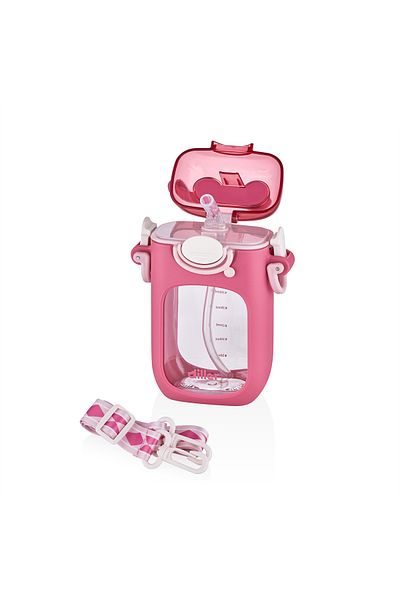 DILLER 400 ml Pink Rabbit Ear Tritan Water Bottle